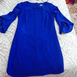 Vince Camuto Bright Blue Long Sleeve Mini Dress